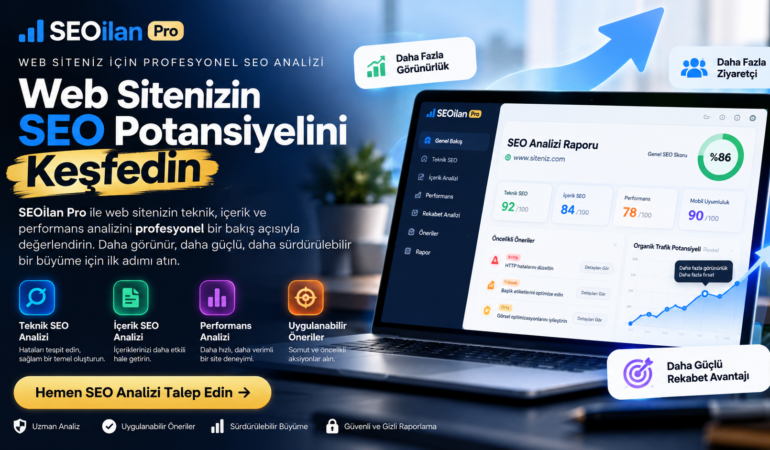 SEOİlan Pro profesyonel SEO analizi ve web sitesi SEO raporu